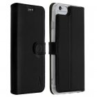 Akashi Funda Libro de Piel Genuina Negra para iPhone 6/6S/7/8