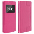 Clappio Funda Cartera con Ventana Rosa para Smartphone 5.9"