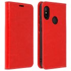 Avizar Funda Libro Cartera de Cuero Rojo para Xiaomi Mi A2 Lite