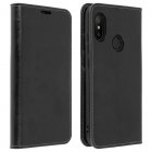 Avizar Funda Libro Cartera de Cuero Negro para Xiaomi Mi A2 Lite