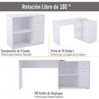Homcom Mesa Modulable Oficina 173x40x74cm Blanca