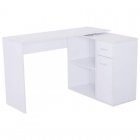 Homcom Mesa Modulable Oficina 173x40x74cm Blanca