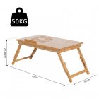 Homcom Mesita Plegable de Bambú para Portátil 55x35x22cm Madera