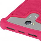 Avizar Funda Silicona Efecto Cuero Fucsia para Smartphones 5.3" a 5.6"