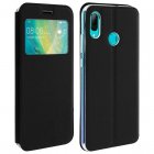 Avizar Funda Libro Cartera con Ventana Negra para Huawei P Smart 2019/Honor 10 Lite