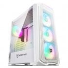 Nfortec Krater Cristal Templado USB 3.0 ARGB Blanco