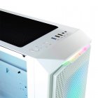 Nfortec Krater Cristal Templado USB 3.0 ARGB Blanco
