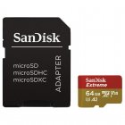 Sandisk Extreme MicroSDXC 64GB Classe 3 UHS-I + Adaptador