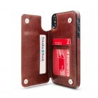 Unotec Wallex Funda de Piel Marrón para iPhone X/XS
