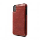 Unotec Wallex Funda de Piel Marrón para iPhone XS Max