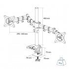 Arctic Z2 Pro Gen3 Soporte para 2 Monitores hasta 34" VESA 75x100 Máx 15Kg