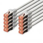 Digitus 10x Cable de Red Cat6 S/FTP S-STP 0.25 m Gris