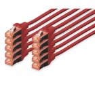 Digitus Cabo de Rede S-FTP Cat. 6 LSZH 3m Vermelho 10 Unidades