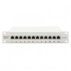 Digitus Panel 10" 12 Puertos FTP Cat 6 1U Gris
