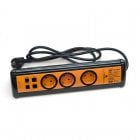 Garza Office Power Regleta 3 Tomas + 2 USB + RJ11 + RJ45 Naranja Garza Office Power Regleta 3 Tomas + 2 USB + RJ11 + RJ45 Naranja
