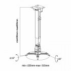 Aisens CWP01TSE-049 Soporte de Techo/Pared para Proyector Máx. 20kg Blanco