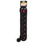 Garza Basic Power Régua 6 Tomadas com Interruptor e Cabo 1.4m Preto
