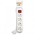 Garza Basic Power Regleta 4 Tomas con Interruptor y Cable 3m Blanco Garza Basic Power Regleta 4 Tomas con Interruptor y Cable 3m Blanco