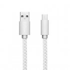 Unotec Cabo USB-C Style Tresse 1m Branco