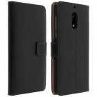 Avizar Funda Billetera de Cuero Negro para Nokia 6