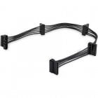 StarTech Cable Adaptador Bifurcador Divisor Splitter SATA de 40cm 4x Receptáculos Hembra