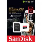 SanDisk Extreme Pro MicroSDXC 128GB Classe 10 U3 V30 A2 + Adaptador SD