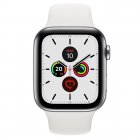 Apple Watch Series 5 GPS 40mm + Cellular Acero Inoxidable Plata con Correa Deportiva Blanca