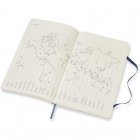 Moleskine 2019-20 Weekly Agenda Cuaderno Semanal Grande 18 Meses Tapa Blanda Azul