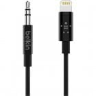 Belkin Cable de Audio de 3,5 mm con Conector Lightning Negro