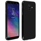 Avizar Funda Protectora de Silicona Flexible Antihuellas Negra para Samsung Galaxy A6