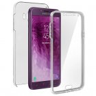 Avizar Fundas Protectora de Silicona y Policarbonato Protección 360º Transparente para Samsung Galaxy J4