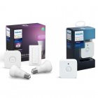 Philips Hue White and Color Ambiance Kit 2 Lâmpadas LED E27 9W Brancas + Bridge + Comando + Sensor