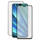 Contact Funda Transparente + Protector Cristal Templado 9H para Realme 5 Pro