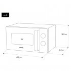 HKoenig VIO4 Microondas 20L 700W Acero Inoxidable