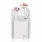 Fierro Camba Auriculares Bluetooth Con Base de Carga Rosa Dorado