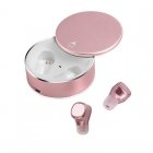 Fierro Lion Auriculares Bluetooth Con Base de Carga Rosa Dorado