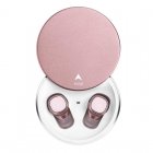 Fierro Lion Auriculares Bluetooth Con Base de Carga Rosa Dorado
