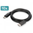 Digitus Cabo DisplayPort Macho/Macho 2m Preto x10 Unidades