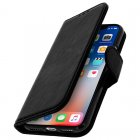 Avizar Funda Tipo Cartera Negra para Apple iPhone X/XS
