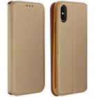 Avizar Funda Tipo Libro Cartera Dorada para Apple iPhone X/XS