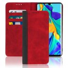 Avizar Funda Cartera Función Soporte Bicolor Roja para Huawei P30 Pro
