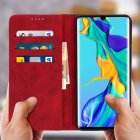 Avizar Funda Cartera Función Soporte Bicolor Roja para Huawei P30 Pro