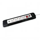 Equip Regleta de Alimentación 4 Tomas de Red con Interruptor + 2 Puertos USB Negra/Blanca Equip Regleta de Alimentación 4 Tomas de Red con Interruptor + 2 Puertos USB Negra/Blanca