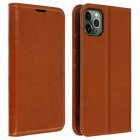 Avizar Funda de Piel Auténtica Camel para Apple iPhone 11 Pro Max