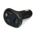 Conceptronic Cargador de Coche 3xUSB 2.4A Negro