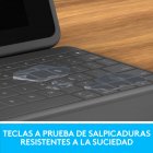 Logitech Rugged Folio Funda con Teclado Bluetooth Gris para iPad 10.2" 7/8/9 Gen
