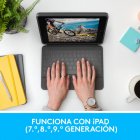 Logitech Rugged Folio Funda con Teclado Bluetooth Gris para iPad 10.2" 7/8/9 Gen