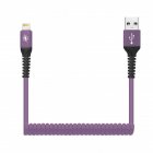 Nueboo Cable Lightning 8 Pin Helicoidal Reforzado Morado