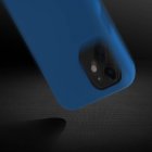 Avizar Funda de Silicona Semirrígida Mate Suave Azul para iPhone 11