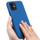 Avizar Funda de Silicona Semirrígida Mate Suave Azul para iPhone 11